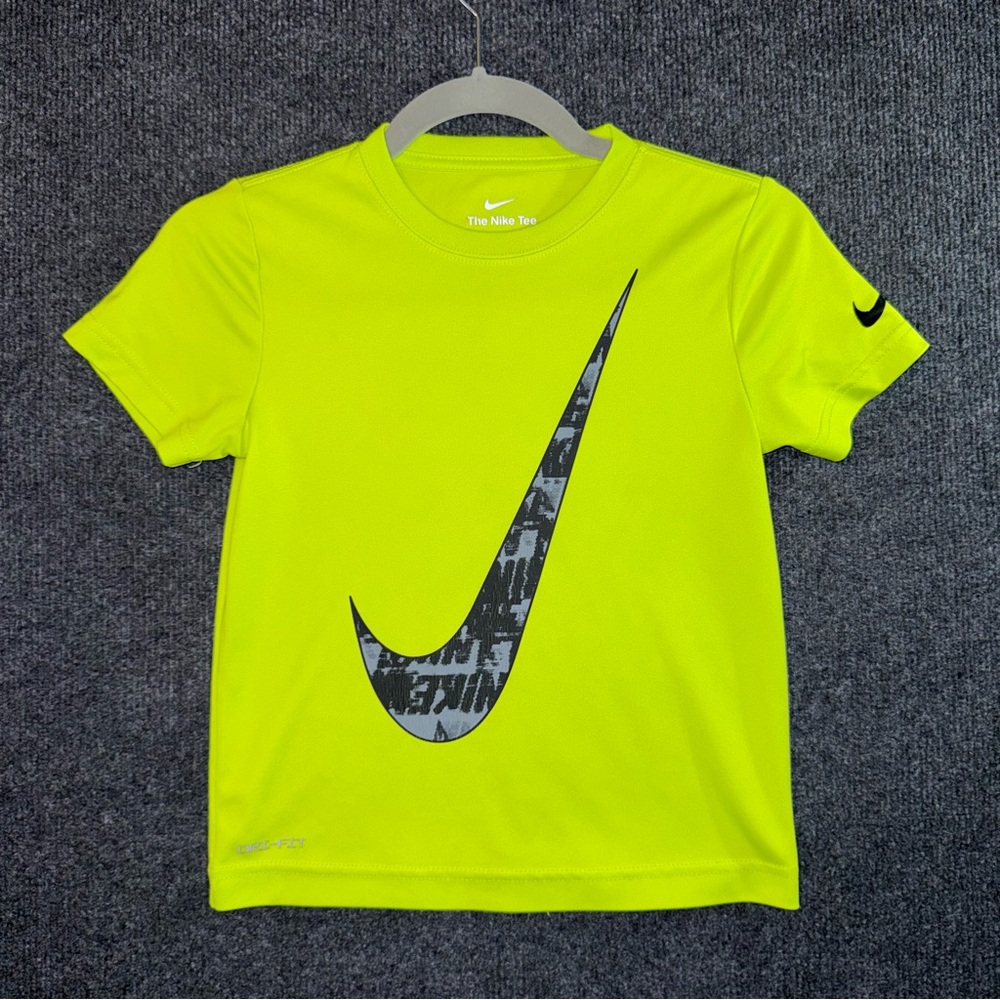 (SOLD) Nike Kids Dri Fit Performance Neon Green T-Shirt